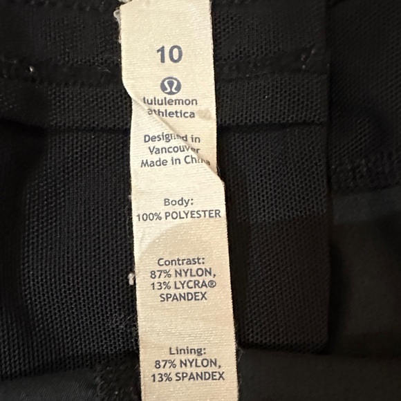 Lululemon Athletica Black Athletic Shorts, size 10 - Picture 5 of 6